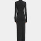 Sir The Label Chiano Metallic Knit Long Sleeve Dress