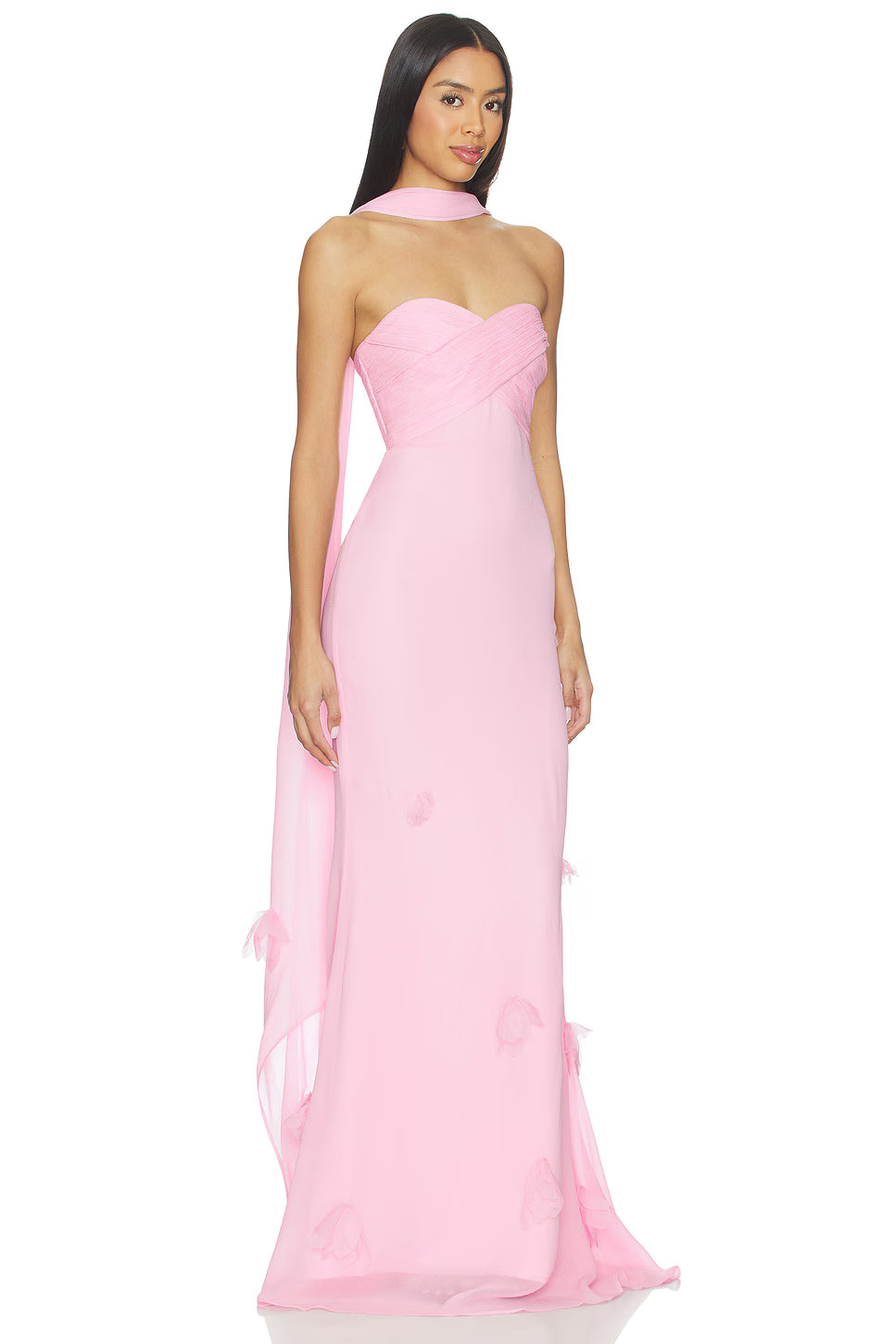 Self-Portrait Scarf Detail Georgette Gown