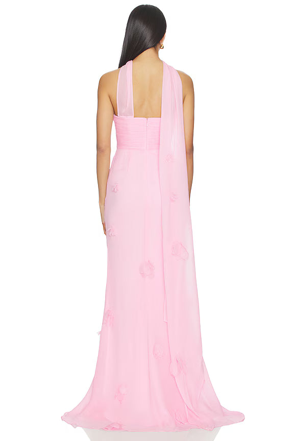 Self-Portrait Scarf Detail Georgette Gown