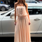 Bec and Bridge Camille Blouson Dress (Peach)