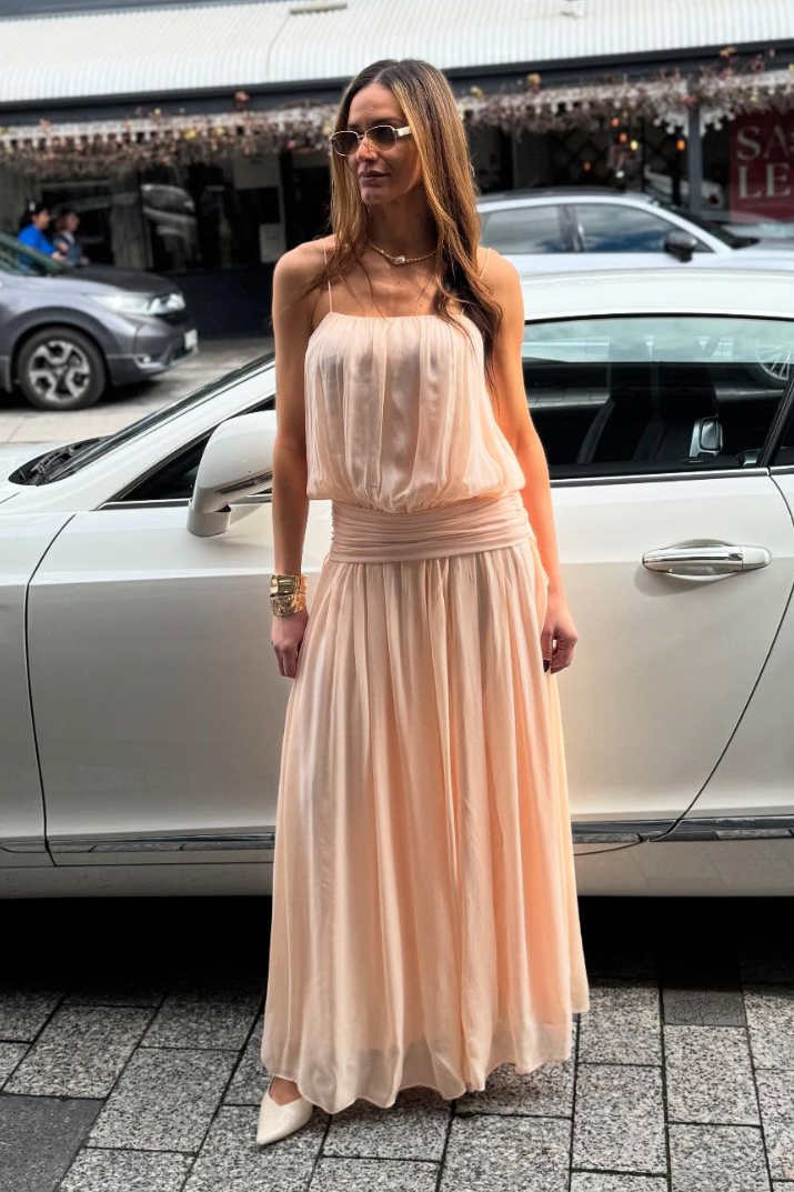 Bec and Bridge Camille Blouson Dress (Peach)