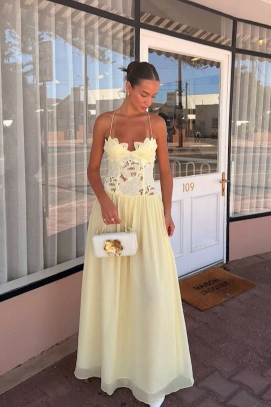 Hansen & Gretel Stephanie Maxi Dress (Butter)