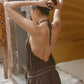 With Jean Magnol Dress (Chocolate)
