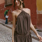 With Jean Magnol Dress (Chocolate)