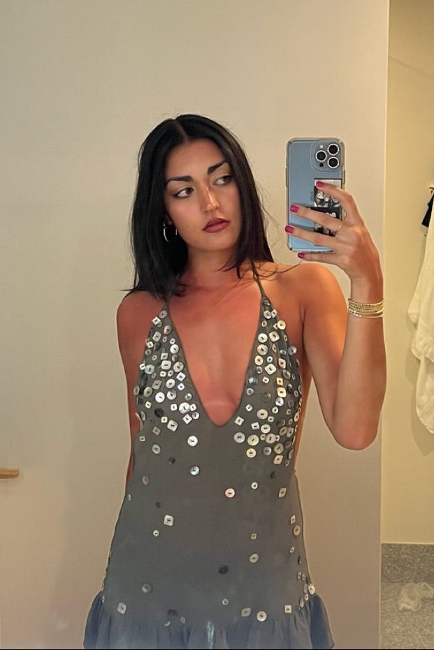 Jaded London Button Me Up Mini Dress