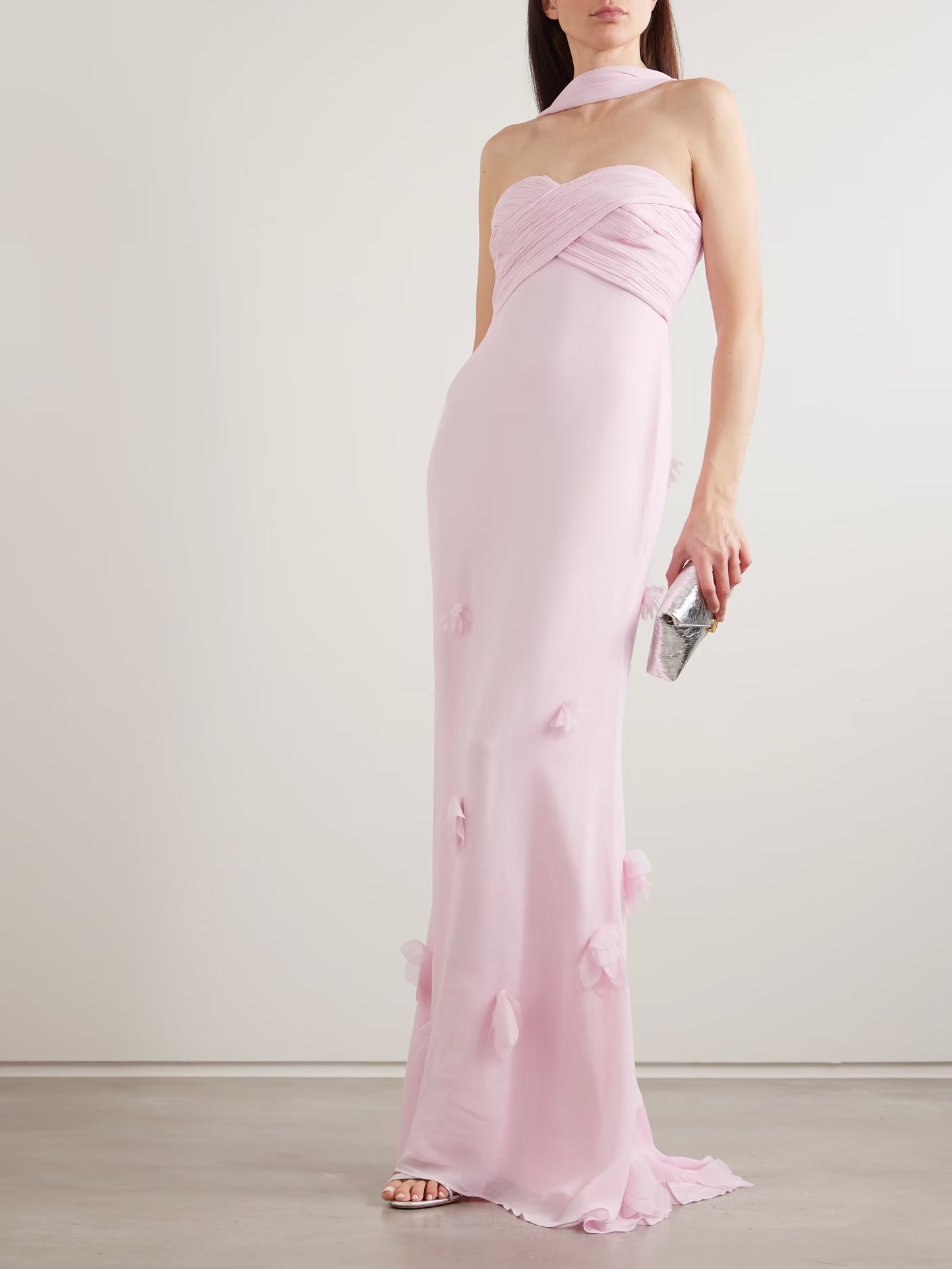 Self-Portrait Scarf Detail Georgette Gown