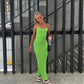 Isabelle Quin Ashton Knit Maxi (Lime) (For Sale)
