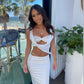 Lioness X Pia Mance Delilah Top & Marmont Skirt (White)