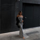 Skims Soft Lounge Long Slip Dress (Heather Grey)